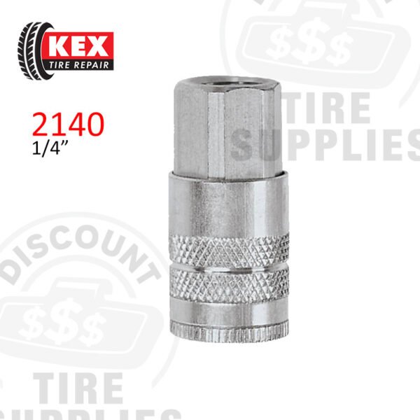 Kex Tire Repair | Steel 1/4" Female M Style Air Coupler - 1/4" FNPT - 2140