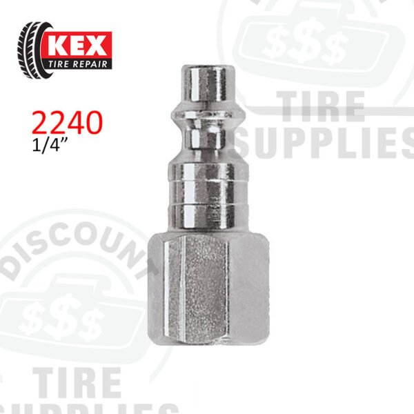 Kex Tire Repair | Steel 1/4" Female #728 M-Style Air Coupler - 1/4" FNPT - 2240