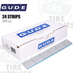 Gude | Steel 1.00 oz FE Stick-On Adhesive Tape Wheel Weight | Steel Coated - Silver - 144 PC. Box