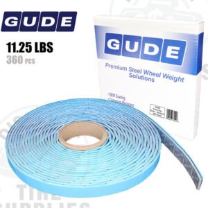 Gude | Steel 1/2 oz (0.50 oz) FE Stick-On Adhesive Tape Wheel Weight Roll | 360 pcs | Steel | Coated | Silver
