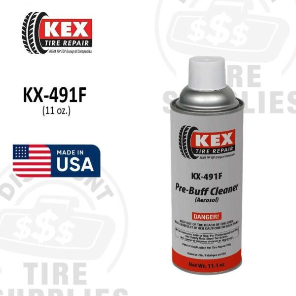 Kex Tire Repair | Pre-Buff Cleaner, Aerosol (Flammable) - KX-491F