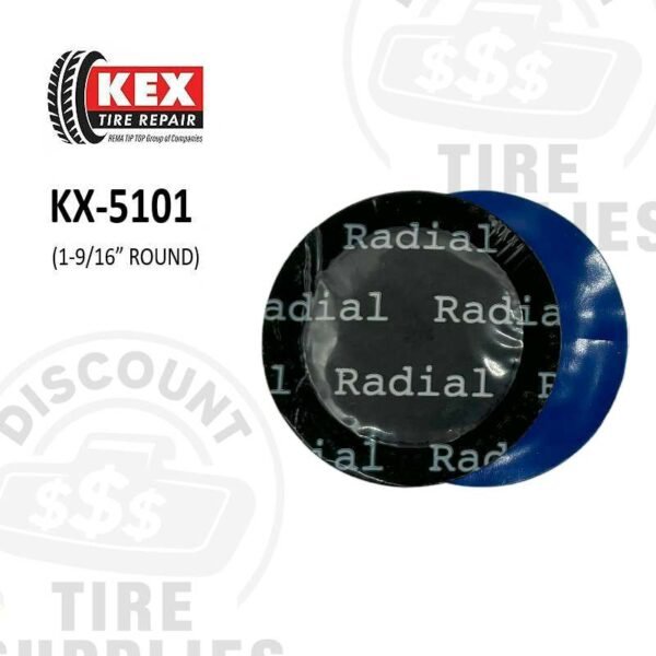 Fabric Reinforced Universal Tire Repair Units (Small Round) – Patch Size 1-9/16″ (40 mm) - KX-5101
