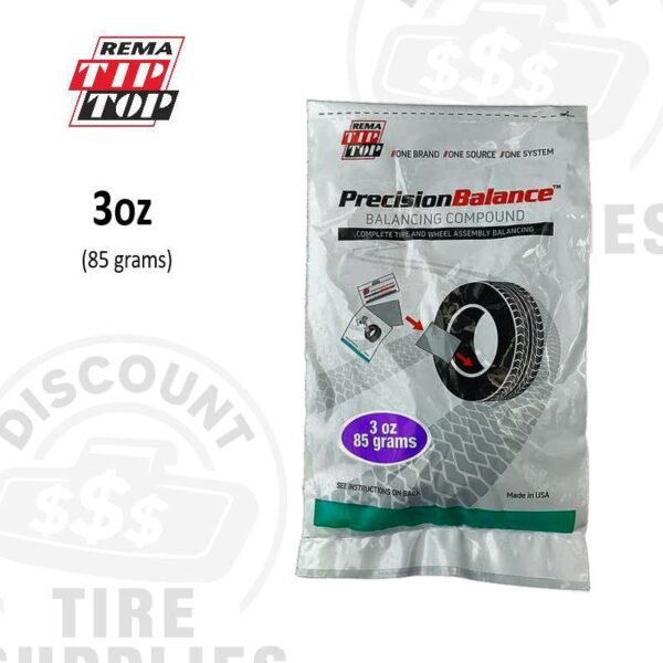 Rema | Tire Balancing Beads 3 oz. Drop-In Bag with Valve Cap and Valve Core - PB-CS40-3