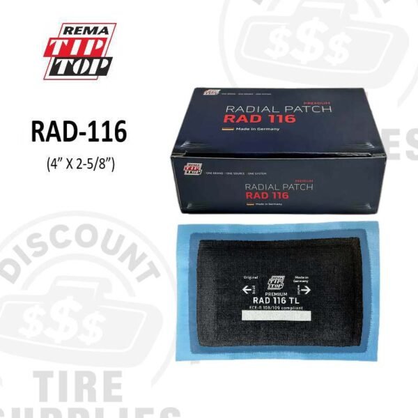 Rema | 2.625 x 4 Inch Radial Tire Patch Repair Unit - RAD-116