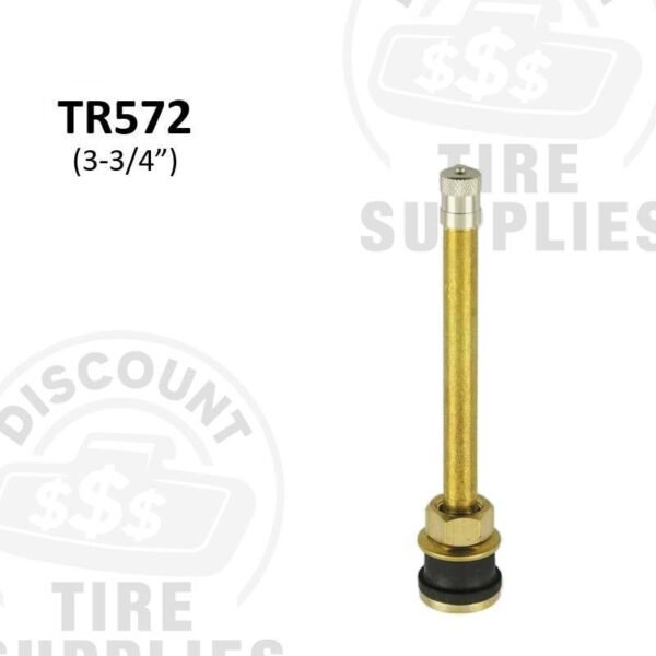 3.75″ Brass .625 Rim Hole Tubeless Clamp-In Valve Stems - TR-572