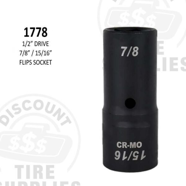 1/2" Drive, 7/8" & 15/16" Flip Socket - 1778