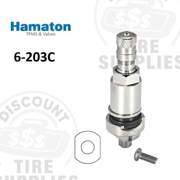 Hamaton | TPMS Snap-In Metal Valve Stem - 6-203 (VS-925C)
