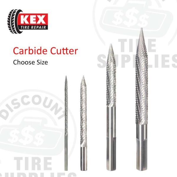 Carbide Cutter for Tire Repair - Choose Size