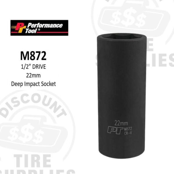 1/2" Drive, 22mm 6pt Deep Impact Socket - M872