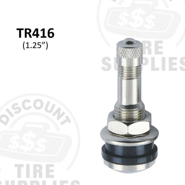 1.25" Metal Clamp-In Valve Stem - 10 Pack - TR-416