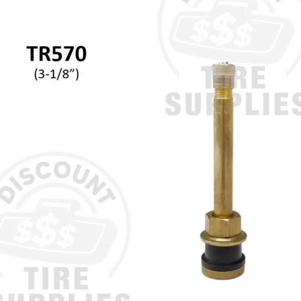 3.01″ Brass .625 Rim Hole Tubeless Clamp-In Valve Stems - TR-570