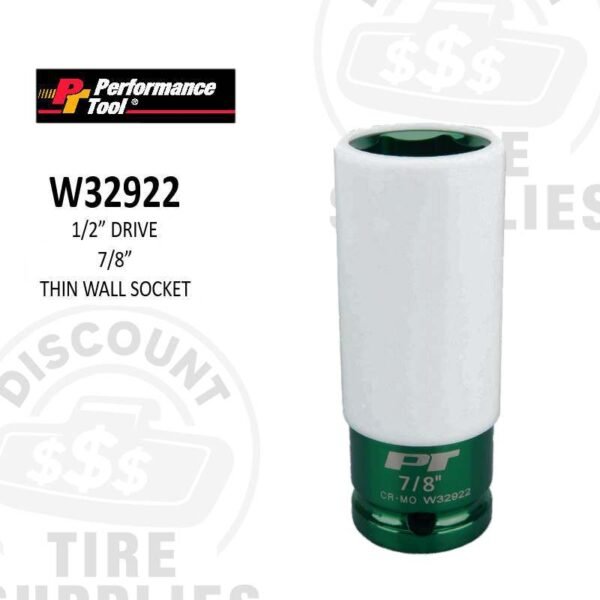1/2" Drive, 7/8" Thin Wall Socket - W32922