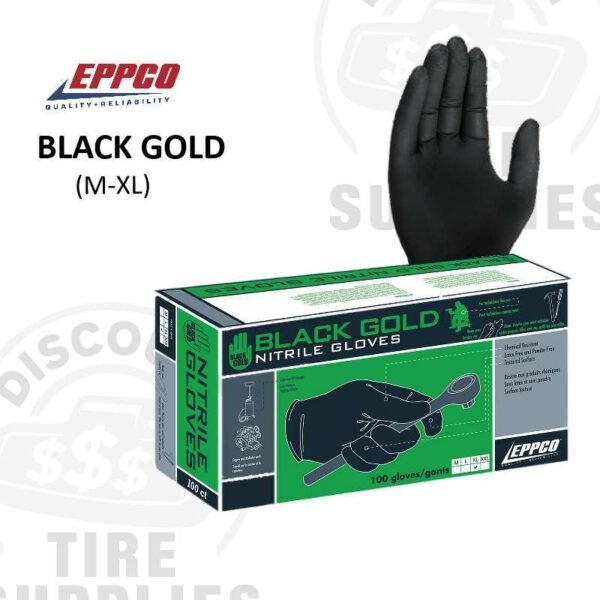 Eppco | Black Gold® Nitrile Gloves, Powder Free, 5 mil, Black Gloves