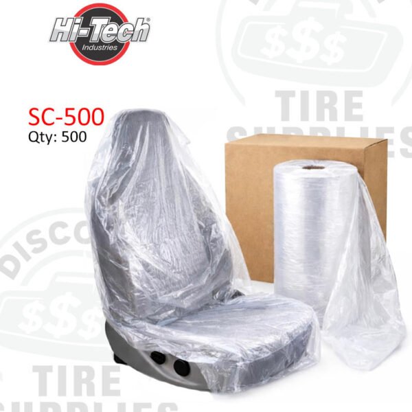 Hi-Tech | Disposable Plastic Car Seat Covers | Clear | 0.5 Mil | 500 Pack Roll | SC-500